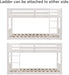 Solid Wood Low Twin over Twin Bunk Bed, White