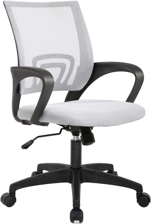 Ergonomic Mesh Office Chair with Lumbar Support (White)