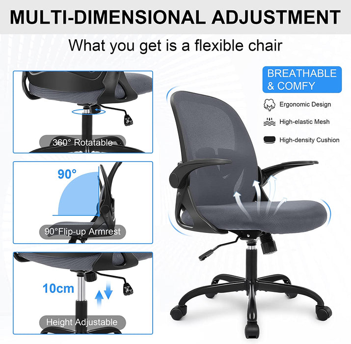 Adjustable Ergonomic Office Chair with Lumbar Support