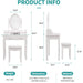 White Bedroom Makeup Table Set