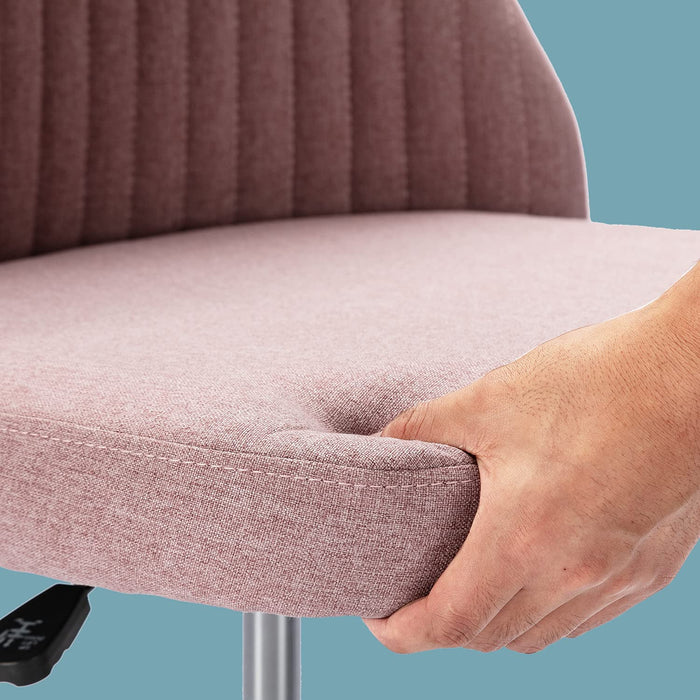 Modern Mauve Pink Rolling Desk Chair