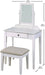 White Vanity Table and Stool Set