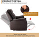2 Seater Recliner Sofa - Double Reclining Loveseat with Massage & Heating - PU Leather Manual Home Theater Seating Manual Recliner Motion Living Room Chair