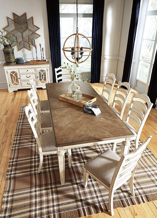 Realyn French Country Dining Extension Table, Chipped White