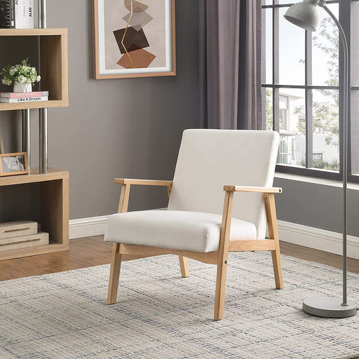 Wooden Frame Velvet Armchair for Living Room