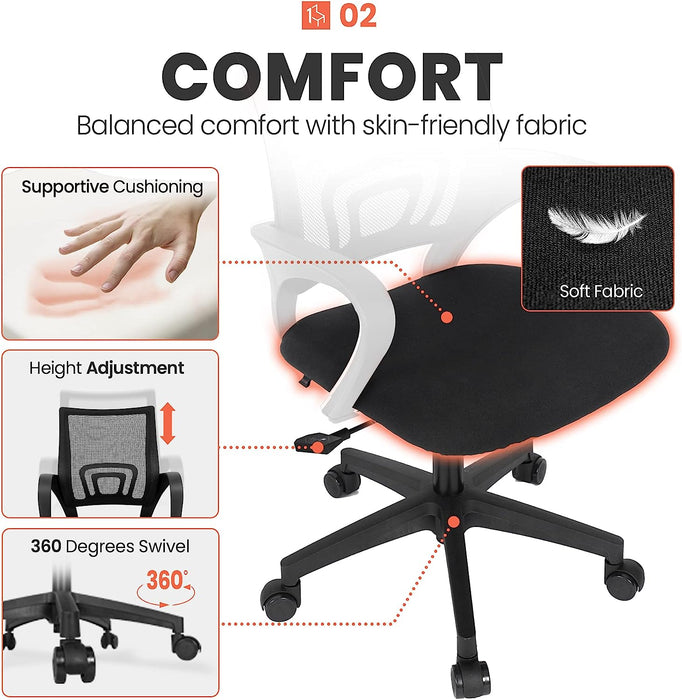 Ergonomic Swivel Chair with Lumbar Support