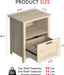 Tall Nightstand with Drawer, Beige