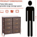 Brown 8-Drawer Furniture Storage Tower Unit