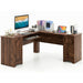 L-Shaped Desk with Storage & Keyboard Tray