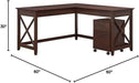 Key West L-Shaped Desk with Mobile File Cabinet