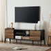 Black and Oak TV Stand for 65 Inch Flat Screen