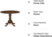 Modern DLT-AWA-TP round Wood Dining Table, Walnut Finish