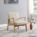 Wooden Frame Linen Armchair for Living Room