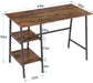 Industrial Style Home Office Desk with Shelves