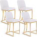 White & Gold Counter Height Bar Stools Set of 4