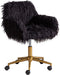 Soft Faux Fur Swivel Chair for Home Office