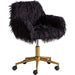 Soft Faux Fur Swivel Chair for Home Office