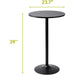 Black Top and Base Bistro High Table