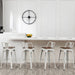 Industrial Distressed White Counter Stools (Set/4)