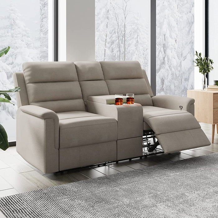 Reclining Sofa With Drop Down Table And