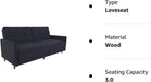 Mid Century Navy Blue Futon Sofa Bed