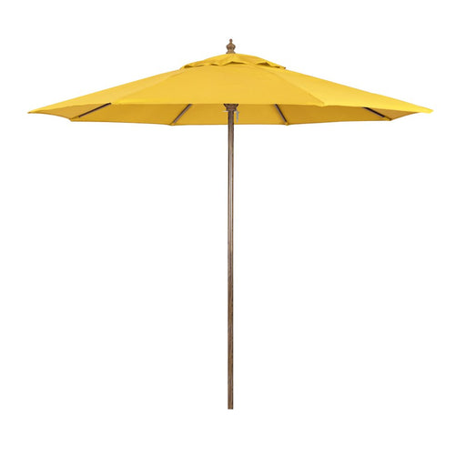 Astella 98" Yellow Solid Print Hexagon Market Patio Umbrella