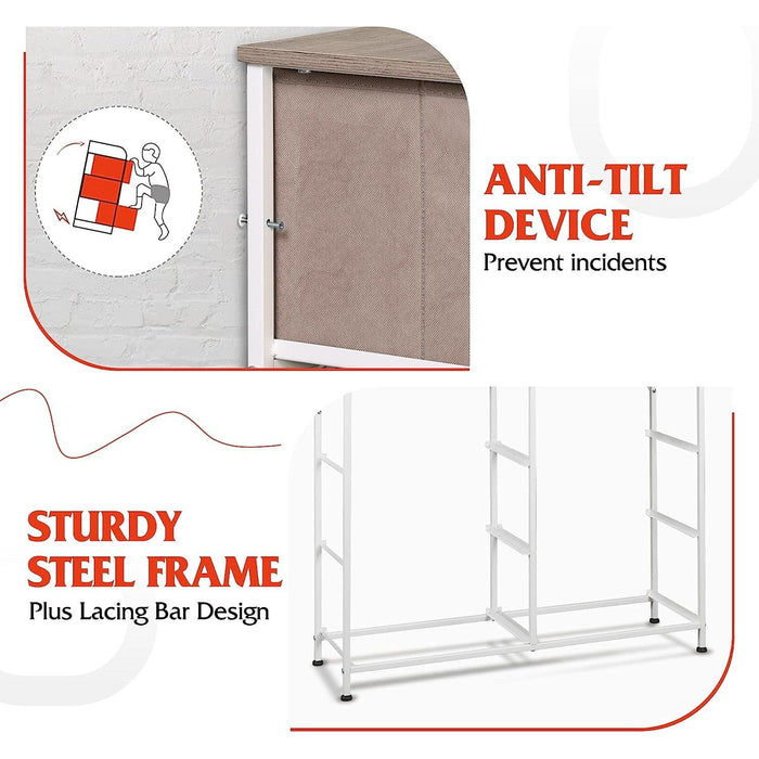 Sonoma White 6 Drawer Double Dresser
