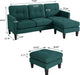 Green Convertible Sectional Sofa Set