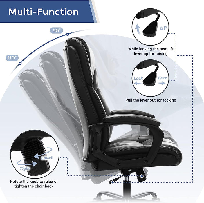 Ergonomic High-Back Office Chair with Lumbar Support