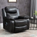 HOMCOM PU Leather Massage Recliner, Swivel Rocker Sofa, Black