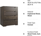 Modern 4-Drawer Dresser in Dark Brown