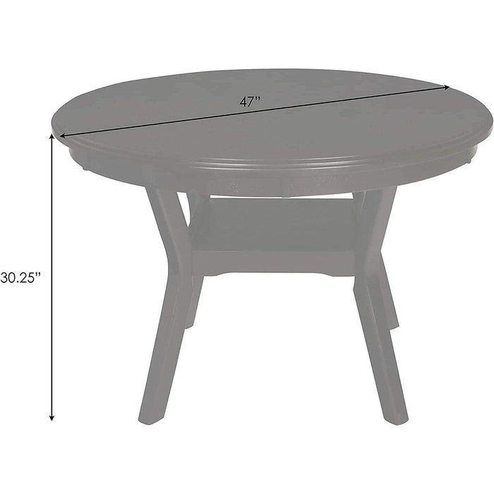 Gray 5-Piece round Dining Set with 1 Table and 4 Chairs