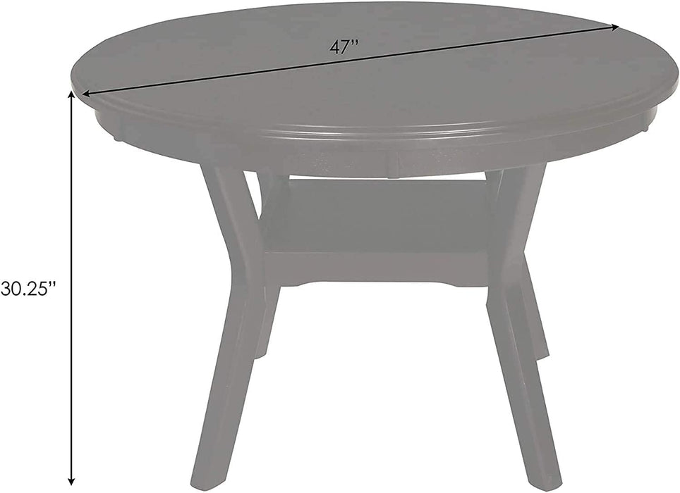 Gray 5-Piece round Dining Set with 1 Table and 4 Chairs