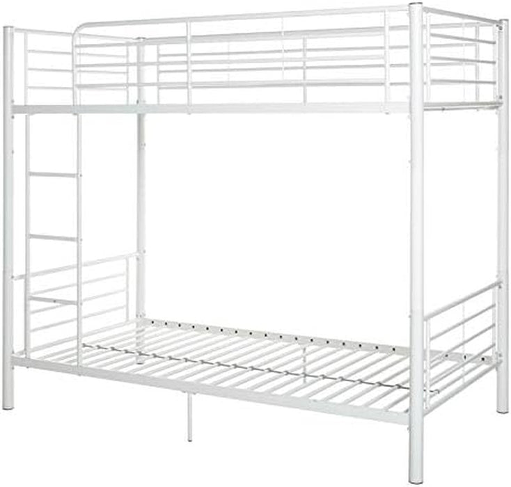 Industrial Twin Bunk Bed, White