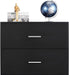 Black Wood File Cabinet for Home Office