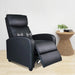 Massage Heated Recliner Home Theater Chair, Black