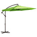 10Ft Offset Hanging Outdoor Cantilever Patio Umbrella for Garden, Apple Green