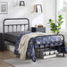Victorian-Style Twin Metal Platform Bed Frame