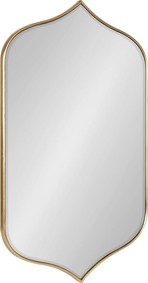 Tyla Modern Wall Mirror, 20 X 32, Gold, Decorative Vibrant Glam Peaked Mirror