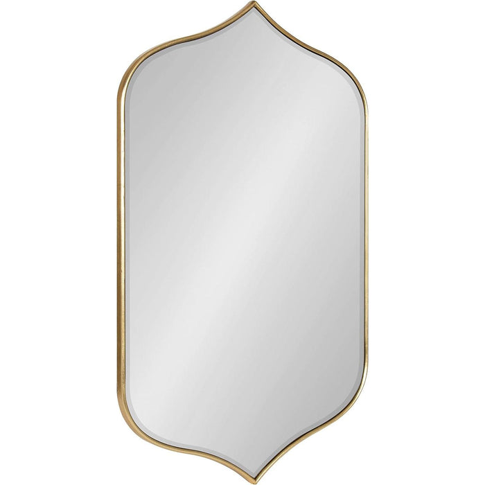 Contemporary Tyla Wall Mirror, 20 X 32, Gold Finish, Decorative Glamorous Peaked Mirror