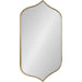 Contemporary Tyla Wall Mirror, 20 X 32, Gold Finish, Decorative Glamorous Peaked Mirror