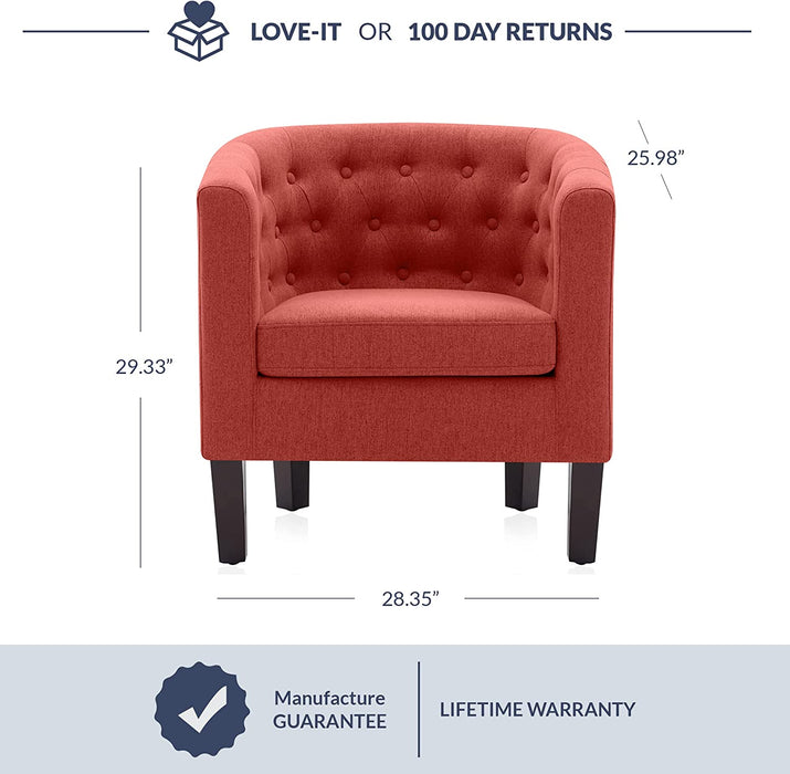 Elegant Burgundy Accent Chair for Living Room