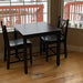 Small Wooden Kitchen Table Set for 2, Dark Brown