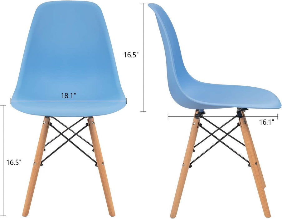 Blue Mid-Century Assembled Chairs