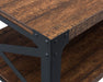 40″ Industrial Coffee Table with X-Shaped Frame