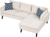 Beige Modern Upholstered L-Shape Sofa