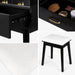 Lighted Makeup Vanity Desk with Cushioned Stool