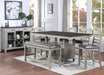 Hyland Stone Gray and Charcoal Wood Dining Set
