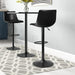 Modern Adjustable Height Faux Leather Barstools, Set of 2