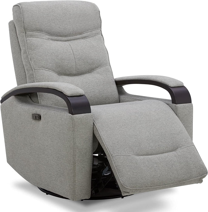 Fabric Power Swivel Glider Rocker Recliner Chair (Light Grey)